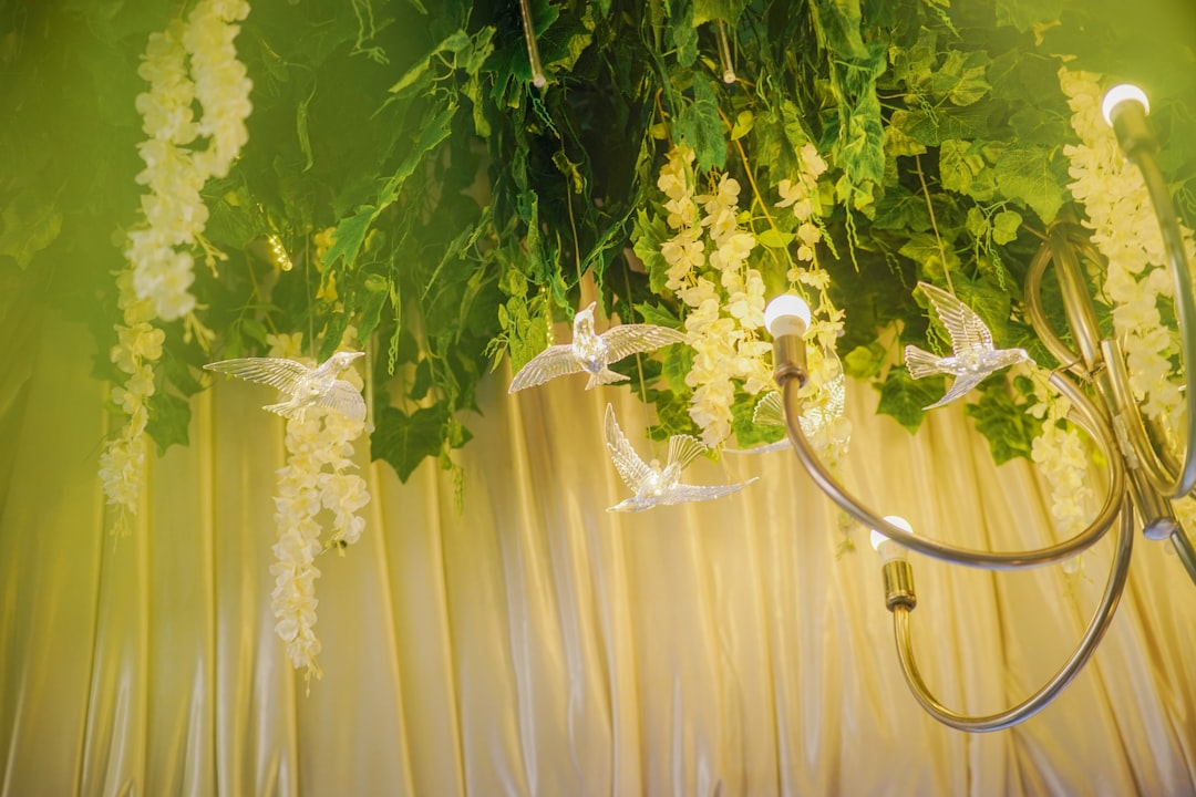 Photo Floral glass chandelier